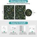 Removable Peel and Stick Wallpaper Boho 17.5 x 393 in Floral Bedroom Bathroom Easy Peel Off Stick on Wallpaper Contact Paper Renter Friendly Wall Paper (Dark)