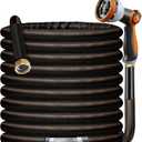 Garden Hose Water Hose – 100ft Lightweight Flexible Outdoor Hose, Kink-Free, Weather Resistant, 3/4” Metal Fittings, 10-Function Spray Nozzle for Yard Car Wash