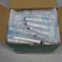 JOLLY PARTY 100 Pack 3ml Syringes with Caps, Mini 3cc Syringe Needleless, Small Oral Syringe with Tip Cap Individually Wrapped for Scientific Labs, Liquid Measuring, Pet Feeding, Oil & Glue Dispenser