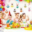 48 Pcs Easter Bunny Cutouts & Masks with 100 Glue Points - DIY Classroom Party Decor Favors