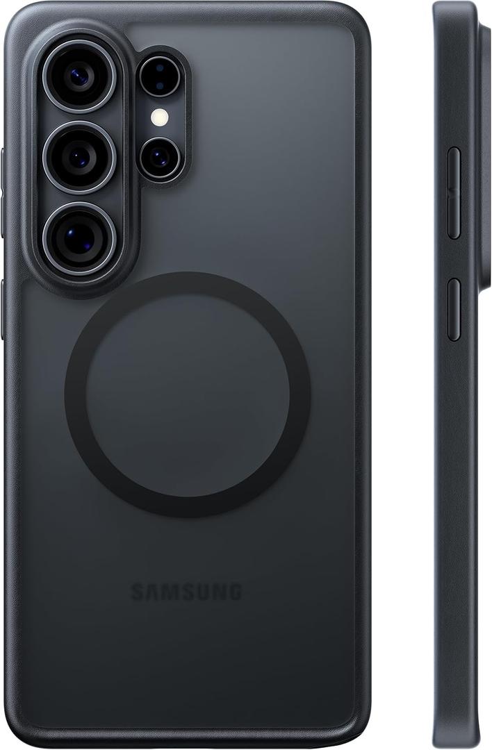 TORRAS for Galaxy S26 Ultra Case, Magnetic Shockproof [Fit for MagSafe][Military Grade Protection] Translucent Classic Grippy DIY Button for Samsung Galaxy S26 Ultra Case Slim, Black