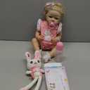 RXDOLL Realistic Reborn Baby Dolls Silicone Full Body Girl 18 Inch Lifelike Baby Dolls That Look Real Life Newborn Infant Baby Doll Anatomically Correct Toy Xmas Gifts (Pink-bettie Girl)