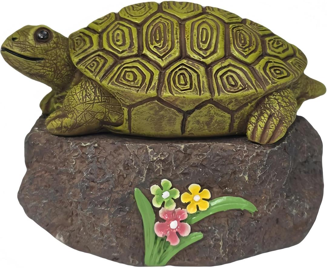 Hide a Key Outside Waterproof Key Hiders Safe Storage Lock Box For Outdoor Yard Garden Statues Rock Indoor Decoration Large Size Design House Spare Holder Turtle (Yellow)