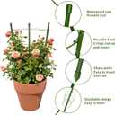 4 Pack Tomato Cage for Garden Plant Support, 18 inches Small Tomato Cages Tomato Trellis with Adjustable Rings, Plant Stakes for Peony Support, Tomato Stakes Rings for Climbing Plants