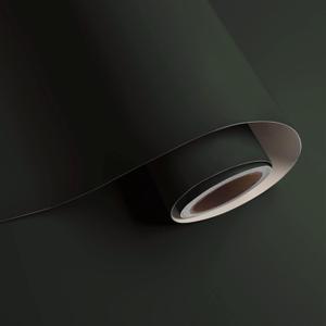 VaryPaper Matte Dark Green Contact Paper Green Wallpaper Peel and Stick for Bedroom 32''x354'' Solid Green Removable Wallpaper Decorative for Living Room Walls Kitchen Cabinets Countertops Shelves