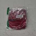 Encasa XO Christmas Velvet Throw Pillow Covers 12x12 in (30x30 cm) - Red - Set of 2 No Inserts, Only Pack of 2 Cases | Soft Square Decorative Euro Shams Cushion Cover for Couch, Sofa