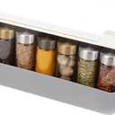 Joseph Joseph Spice Rack Organizer - Under-Shelf Kitchen Cabinet Storage Solution for Spices, Grey