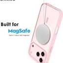 Oakxco for iPhone 17 Pro Max Case Clear Magnetic Compatible with Magsafe, Cute Thin Slim Transparent Anti-Yellow Acrylic, Hybird Hard Plastic & Silicone Girly Mag Safe Case for Women Men, Light Pink
