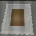 8x10 Wavy Picture Frame with Mat for 5x7, Real Glass and Wooden Frame - Tabletop or Wall Hanging Photo Frame(1 Pack, White)