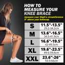 POWERLIX Leg Sleeve - Best Knee Brace for Leg Pain for Men & Women Knee Support for Running, Basketball, Volleyball, Weightlifting, Gym, Workout, Sports XXL (BLCK) (1P)