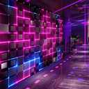 Ktv Bar Wallpaper Luminous Grid Club Karaoke Hall Corridor Reflective Wallpaper Self - Adhesive KTV Wall Mural Flash Wall Covering E-Sports Internet Cafe Background Custom Mural (Color-39,137"Lx 98"H)