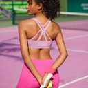 RUNNING GIRL Sports Bras for Women,Seamless Strappy Sports Bra High Support Crisscross Back with Removable Pads (L)