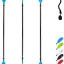 OCEANBROAD Kayak Paddle 86in/218cm, 90.5in/230cm, 95in/241cm Alloy Shaft Kayaking Boating Canoeing Oar with Paddle Leash (Blue)