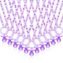 Junkin 60 Pieces Baby Shower Pacifiers Necklace Acrylic Pacifiers Necklace Charm for Baby Shower Party Favors Decorations, Women Style(Purple)