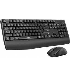 Seenda Wireless Bluetooth Keyboard and Mouse Combo, COE200 Ergonomic Wireless Keyboard Mouse with Wrist Rest, Multi-Device Connection, Full-Size, Compatible for Computer/Laptop/Mac/MacBook, Black