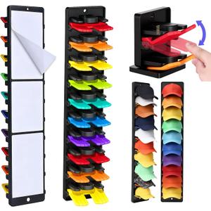 2-Pack Hat Rack for Wall, No-Drill Adhesive Baseball Cap Organizer with 20 Spring-Loaded Clips, Damage-Free Hat Holder for Closet Door Entryway, Screw Option Included, Space-Saving Hat Display Stand
