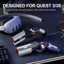 APEXINNO Controller Accessories, Haptic Gun Stock Cover Compatible with Meta Quest 3S and Meta Quest 3, Electric Controller Pistol Grips Enhance VR FPS Games Experience