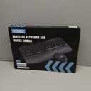 Wireless Keyboard and Mouse Combo, Wave Keys Full-Sized Ergonomic Keyboard with Cushioned Plam Rest, Phone Holder, Comfortable Natural Typing, 2.4G Cordless Set for Computer, Laptop, PC, Mac, Windows (Black)