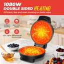 Waffle Maker, 7 Round Classic Belgian Waffle Iron, Adjustable Browning Control, Easy-Clean Nonstick Plates & Cool Touch Handle, Space Saving Storage, Stainless Steel