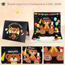 D4DREAM Kindergarten Graduation Card 2026-6x8'' Black Teddy Bear Kindergarten Graduation Gifts Congrats Grad Card for Kids Daughter Son with Envelope