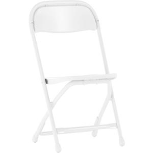 Flash Furniture Kids White Plastic Folding Chair, 1 Pack