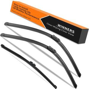 Wiper Blades for Honda Civic Hatchback 2022 2023 2024 OEM Quality Windshield Wipers 24 19 Inches and Rear Wiper Blade 12 Inches Easy to Install Automotive Replacement Wipers, Set of 3