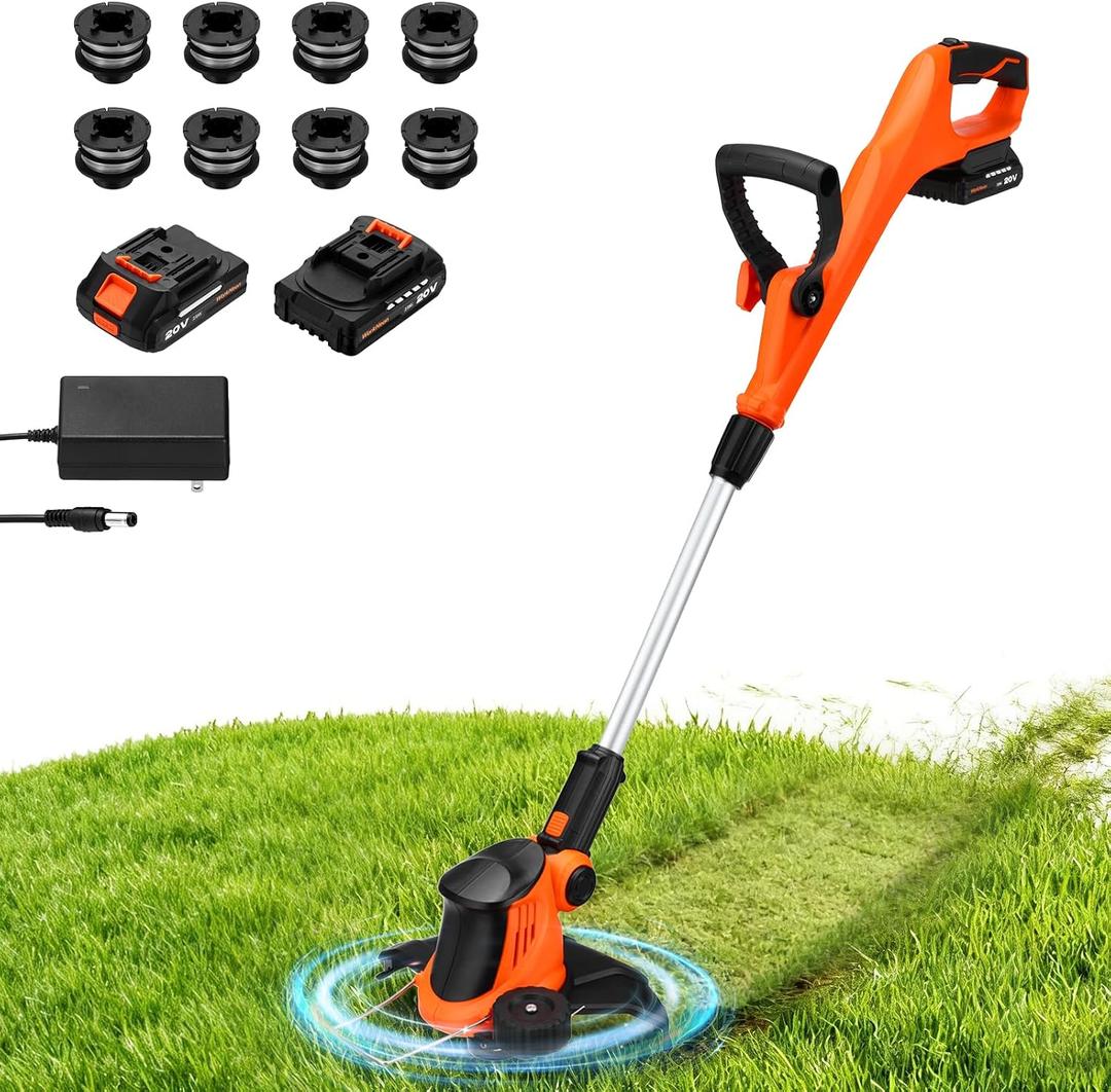 20V Cordless Weed Wacker String Trimmer 12" 2-in-1 Edger