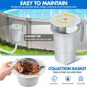 DeeprClean Through Wall Skimmer for Above Ground Pool, Heavy Duty Wall Mount Pool Skimmer Kit, Universally Fits All Standard Pool Wall Openings, In Wall Pool Surface Skimmer for Above ground Pool-Gray