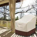 Vailge Patio Chair Covers, Lounge Deep Seat Cover, Heavy Duty and Waterproof Outdoor Lawn Patio Furniture Covers (Large, Beige & Brown)