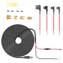 Radar Detector Hardwire Kit,Compatible with Escort Valentine One Uniden Beltronics Cobra,with RJ-11 Telephone Style Jack Direct Wire Wiring Kit Multiple Fuse Sizes Power Cord Cable