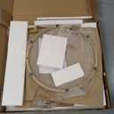 OIOG Round Side Table for Living Room, Gold End Table with Marbling Natural Stone, Nightstand for Bedroom