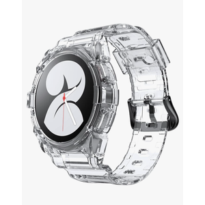 NotoCity for Galaxy Watch 4 Galaxy Watch 5 Watch 6 40mm Bands, Clear Band with Protective Case Replacement Strap for Galaxy Watch 4/5 (40mm Clear) NotoCity for Galaxy Watch 4 Galaxy Watch 5 Watch 6 40mm Bands, Clear Band with Protective Case Replacement Strap for Galaxy Watch 4/5 (40mm Clear)