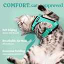rabbitgoo Cat Harness and Leash for Walking, Escape Proof Soft Adjustable Vest Harnesses for Cats, Easy Control Breathable Reflective Strips Jacket, Emerald, M