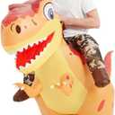 COMIN Adult Inflatable Dinosaur Costume Riding T Rex Funny Dress Halloween Costume for Men Women (63")