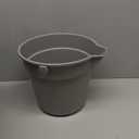 Winco Heavy-Duty Plastic Bucket/Utility Pail with Pour Spout, 10 Quarts, Gray