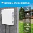 Electrical Junction Box, Outdoor Water Resistant Nema Enclosure, Ventilated ABS Plastic WiFi Project Box with Internal Mounting Panel & Hinged Cover 13" Lx 9.2" Wx 3.7" H