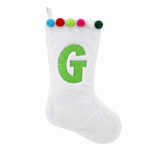 pom pom stocking G, 18 inch