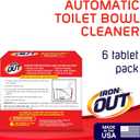 Iron OUT Automatic Toilet Bowl Cleaner Tablets, Helps Remove and Prevent Rust Stains with Every Flush, Lasts up to 45 Days, Made in the USA, 6 Tablets