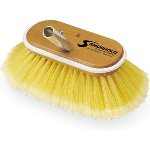 Shurhold Classic 6" Soft Bristle Boat Deck Brush, Safe for Use on Gelcoat, Fiberglass and Painted Surfaces, Attachable to Any Handle