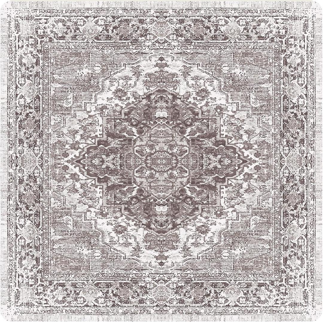 nunubaby Washable Pee Pads for Dogs, Stylish, Non-Slip and Leak-Proof Pee Pads. Reusable Potty Pads for Dogs for Crates and Floors.(Brown/Geo, 48" x48" ) (48x48 Inch (Pack of 2))