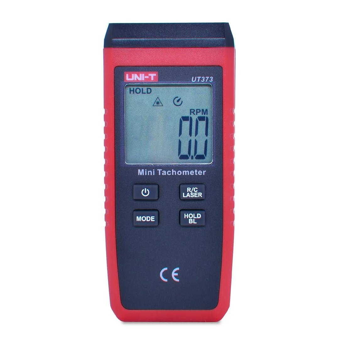 UNI-T UT373 Mini Digital Tachometer, 10~99999 RPM Non-Contact Tachometer Speed Meter Speed Gauge with Backlight, Max/Min/Data Hold, Rotating Speed/Count Function Switching