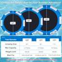 Inflatable Water Trampoline for Lake Pool Ocean, 5FT Heavy Duty Floating Bounce Swim Platform with Ladder & Ropes, Inflatable Floating Dock for Family