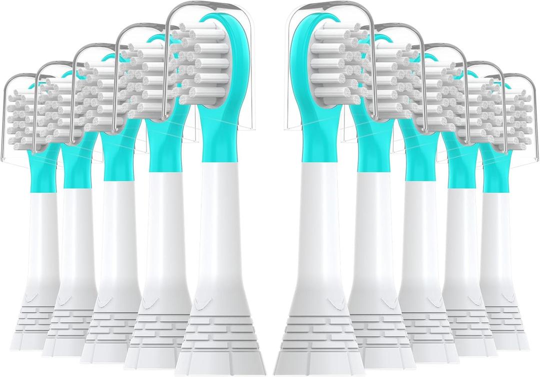 Kids Replacement Toothbrush Heads 10 Pack for Philips Sonicare Electric Toothbrush Soft Brush Head for Child 3-7 for Boy Girl,Blue