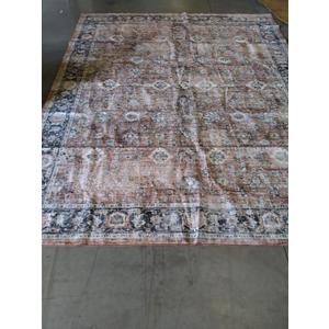 Washable Rugs 8 x 10 Area Rugs for Living Room Bedroom Non-Slip Vintage Floral Print Throw Rugs with Rubber Back Stain Resistant Low Pile No Shed Large Dining Room Rug for Under Table