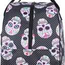Betsey Johnson Designer Carry On Luggage Collection - Lightweight Pattern 22 Inch Duffel Bag- Weekender Overnight Business Travel Suitcase with 2- Rolling Spinner Wheels (Skull Party), One Size