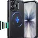 ESR for iPhone 17 Case, 7X Military-Grade Drop Protection, Shock-Absorbing Rugged Cover with Camera Control Button, MagSafe Accessories Compatible, Cyber Series, Black