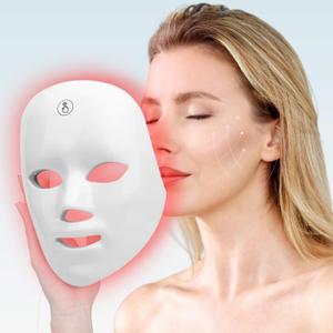 Led Light Therapy Mask, 7 Color Led Face Mask Light Therapy, Face Light therapy Device, Red Light Therapy, Adapt All Skin, Diminish Spots, Remove Wrinkles, Red light face mask