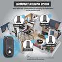 Intercoms Wireless for Home,Two Way Real-Time Intercom 984 Feet Range,Room to Room Intercom for Home Office Business with 4 Volume Levels 4 Chimes,Wireless Intercom System with Charging Base