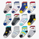 Evercute Toddler Girls Grip Socks 12 Pack Boys Non Slip Socks for Kids Anti Skid