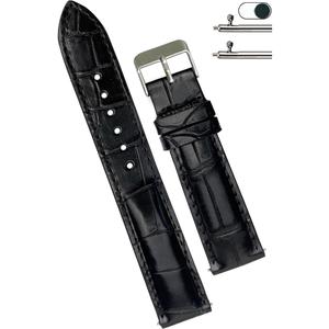 Premium 18mm 19mm 20mm 21mm 22mm Leather Watch Band for Men, Handcrafted Watch Strap, Easy Install Strap Stainless Buckle Present Gift Husband Boyfriend Son Christmas Fathers Day Birthday